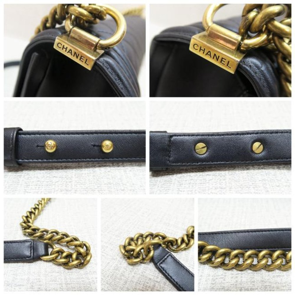 100% Authentic Chanel Boy Large Quilted Black - Picture 3 of 4